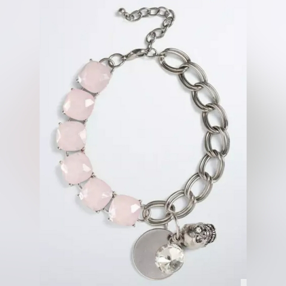 torrid Jewelry - Torrid Silver Gemstone Skull Charm Bracelet OS